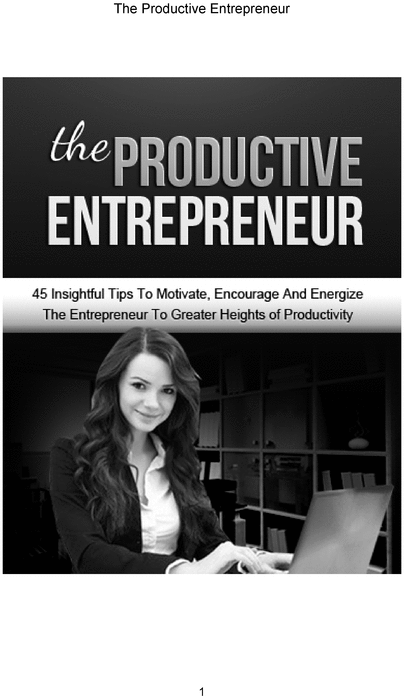 Product picture The Productive Entreprenuer